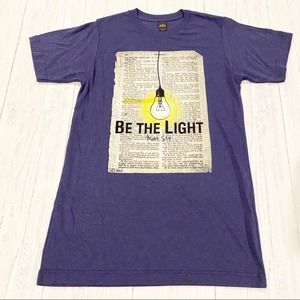 Be The Light Verse Matthew 5:14 His Word Scripture T-Shirt NEW Medium